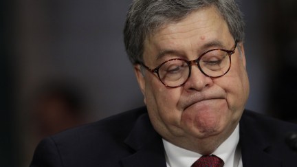 Attorney General William Barr looks sad that he has to testify in front of congress.