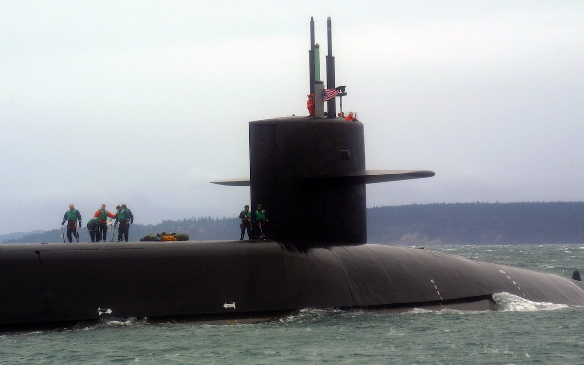A US Navy guided missile submarine.