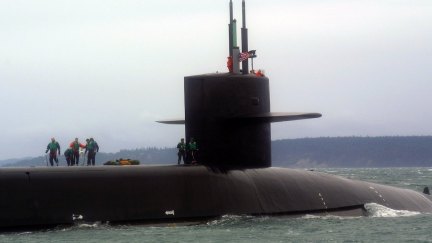 A US Navy guided missile submarine.
