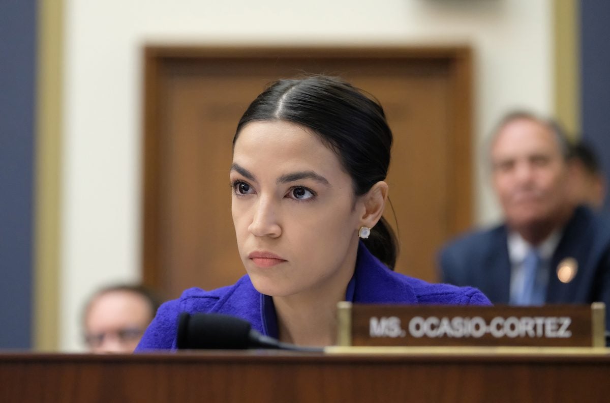 Rep. Alexandria Ocasio-Cortez (D-NY) listens during a House Financial Services Committee hearing
