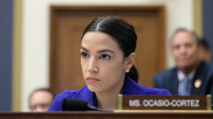 Rep. Alexandria Ocasio-Cortez (D-NY) listens during a House Financial Services Committee hearing