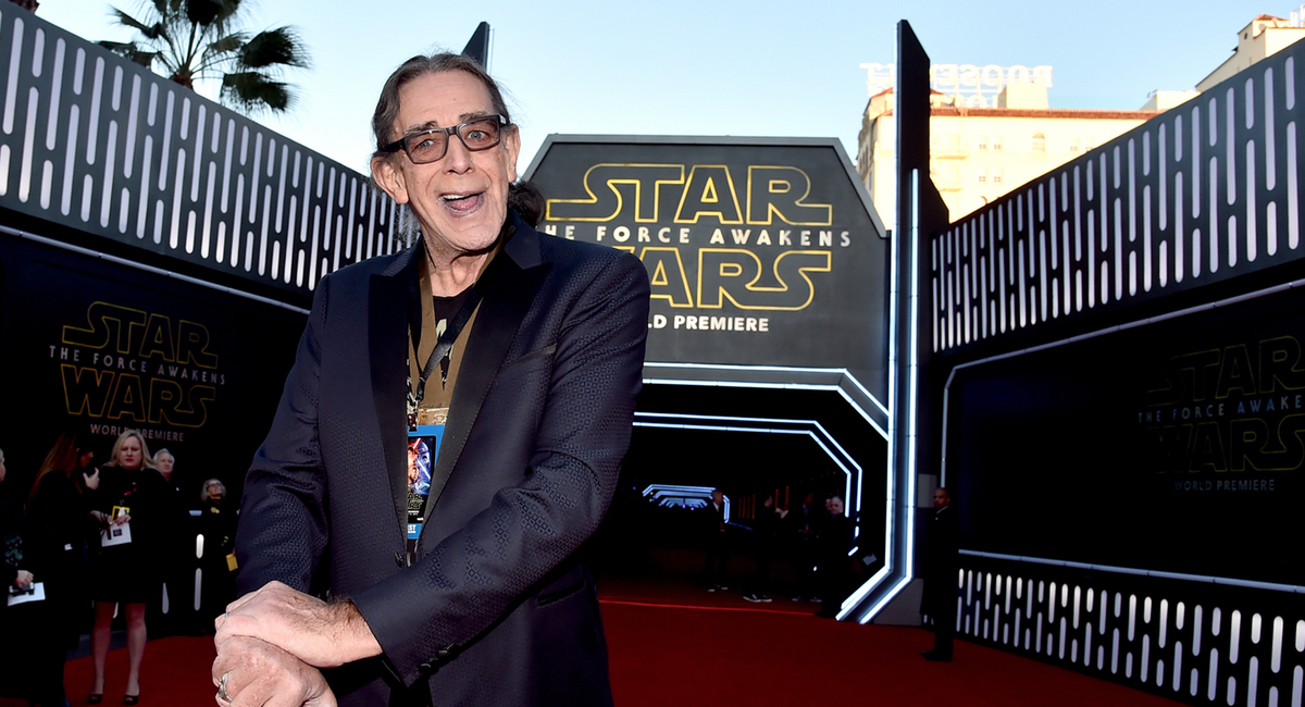 HOLLYWOOD, CA - DECEMBER 14: Actor Peter Mayhew attends the World Premiere of Star Wars: The Force Awakens at the Dolby, El Capitan, and TCL Theatres on December 14, 2015 in Hollywood, California. (Photo by Alberto E. Rodriguez/Getty Images for Disney)