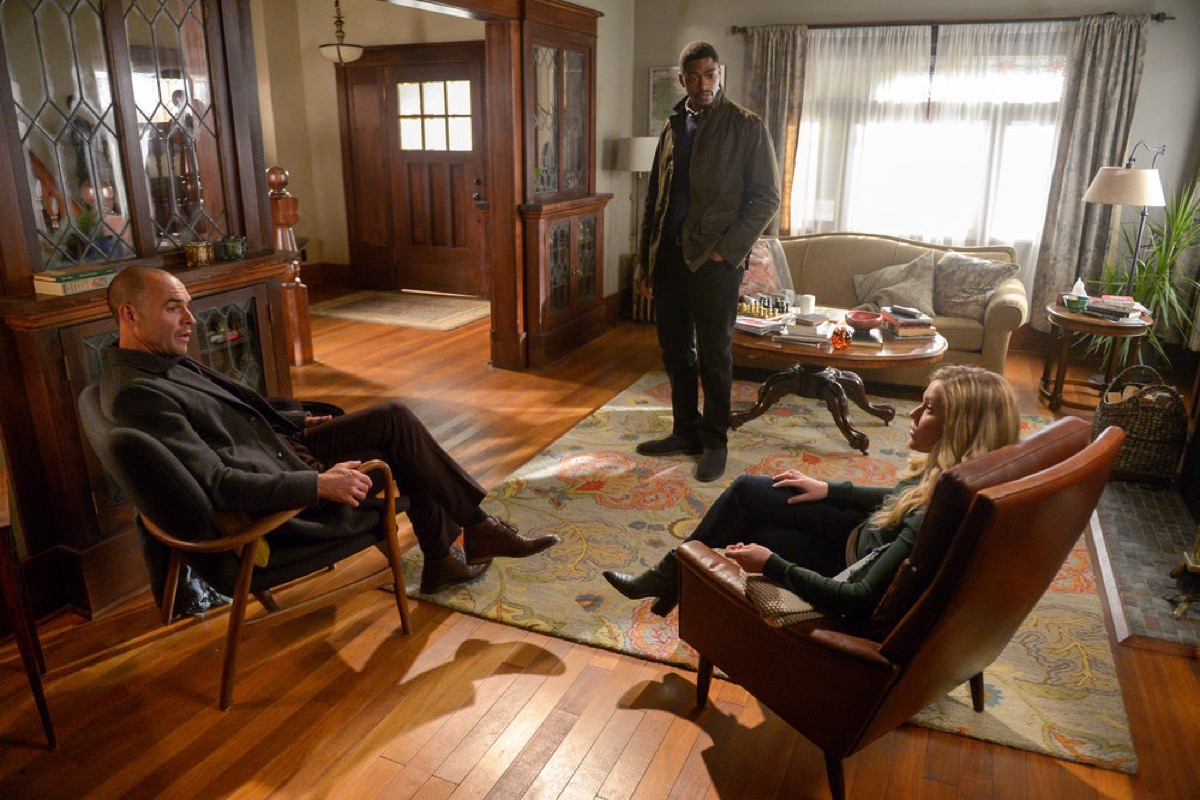 Three The InBetween characters sit in a living room, talking to each other.