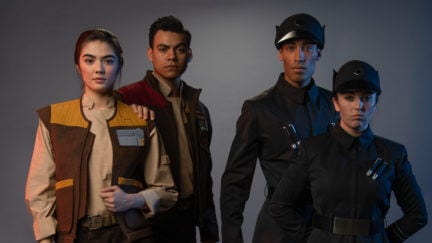 The Resistance and the First Order are ready to fight at Star Wars's Galaxy's Edge.