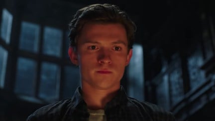 Peter Parker (Tom Holland) reflects in a quiet moment from the Spider-Man: Far From Home trailer.