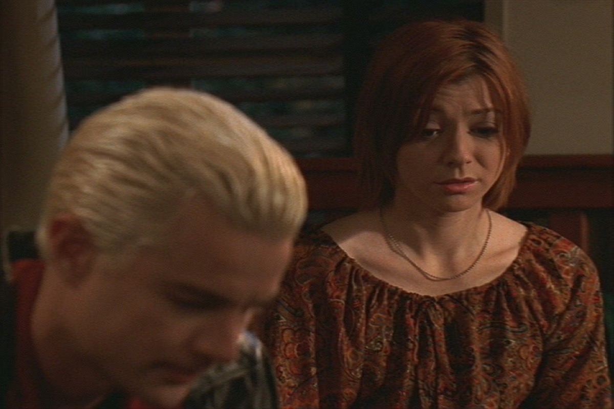 Willow and Spike on Buffy the Vampire Slayer.