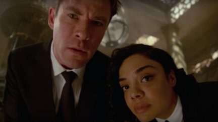 Two very pretty people Tessa Thompson and Chris Hemsworth in Men in Black International