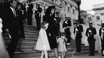 Jackie Kennedy and JFK's funeral.