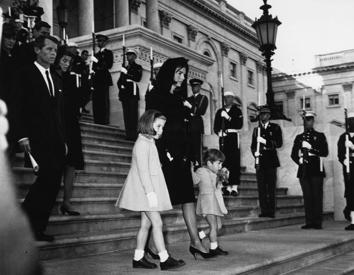 Jackie Kennedy and JFK's funeral.