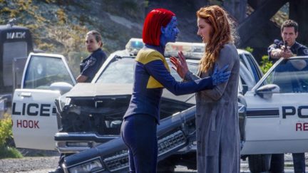 Jennifer Lawrence and Sophie Turner in Dark Phoenix (2019)
