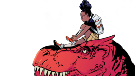 Moon Moon Girl and Devil Dinosaur being adorable af