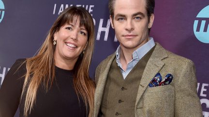 Patty Jenkins and Chris Pine attend the Premiere Of TNT's 