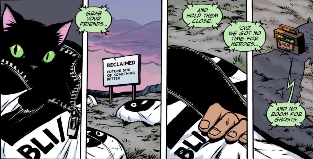 The True Lives of the Fabulous Killjoys comic panel.