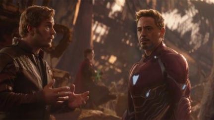 Tony Stark and Peter Quill in Avengers: Infinity War