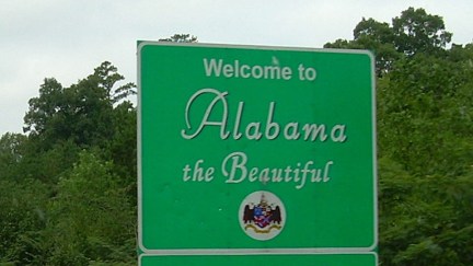 Welcome to Alabama sign