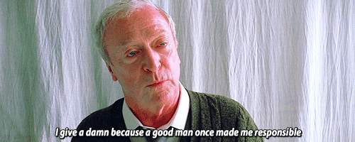 michael caine plays alfred pennyworth in Nolan's Dark Knight trilogy.
