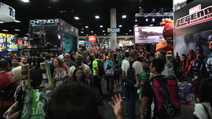 Exhibit floor at the 2015 San Diego Comic Con International at the San Diego Convention Center in San Diego, California. Please attribute to Gage Skidmore if used elsewhere.