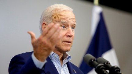 Joe Biden speaks at a campaign rally.