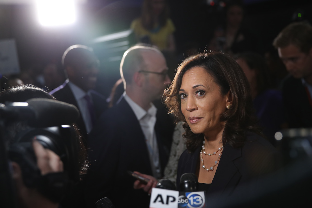 Kamala Harris looks appropriately confident after the democratic debate.