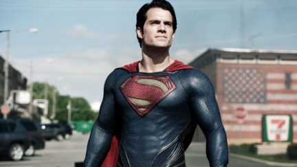 henry cavill as superman in man of steel.
