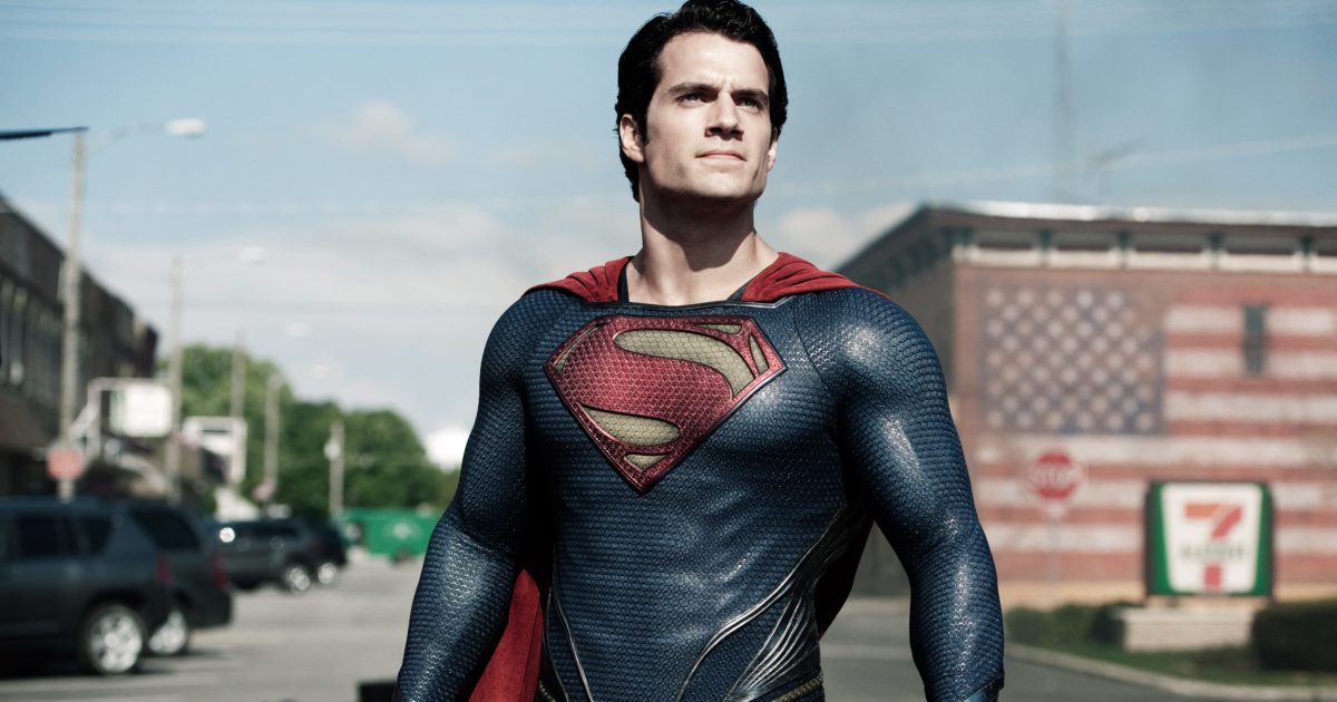 henry cavill as superman in man of steel.