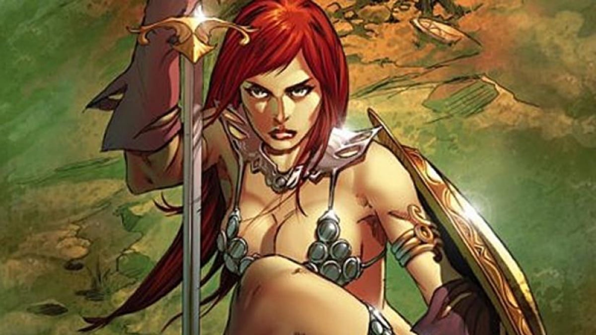 red-sonja-comic book cover for dynamite comics
