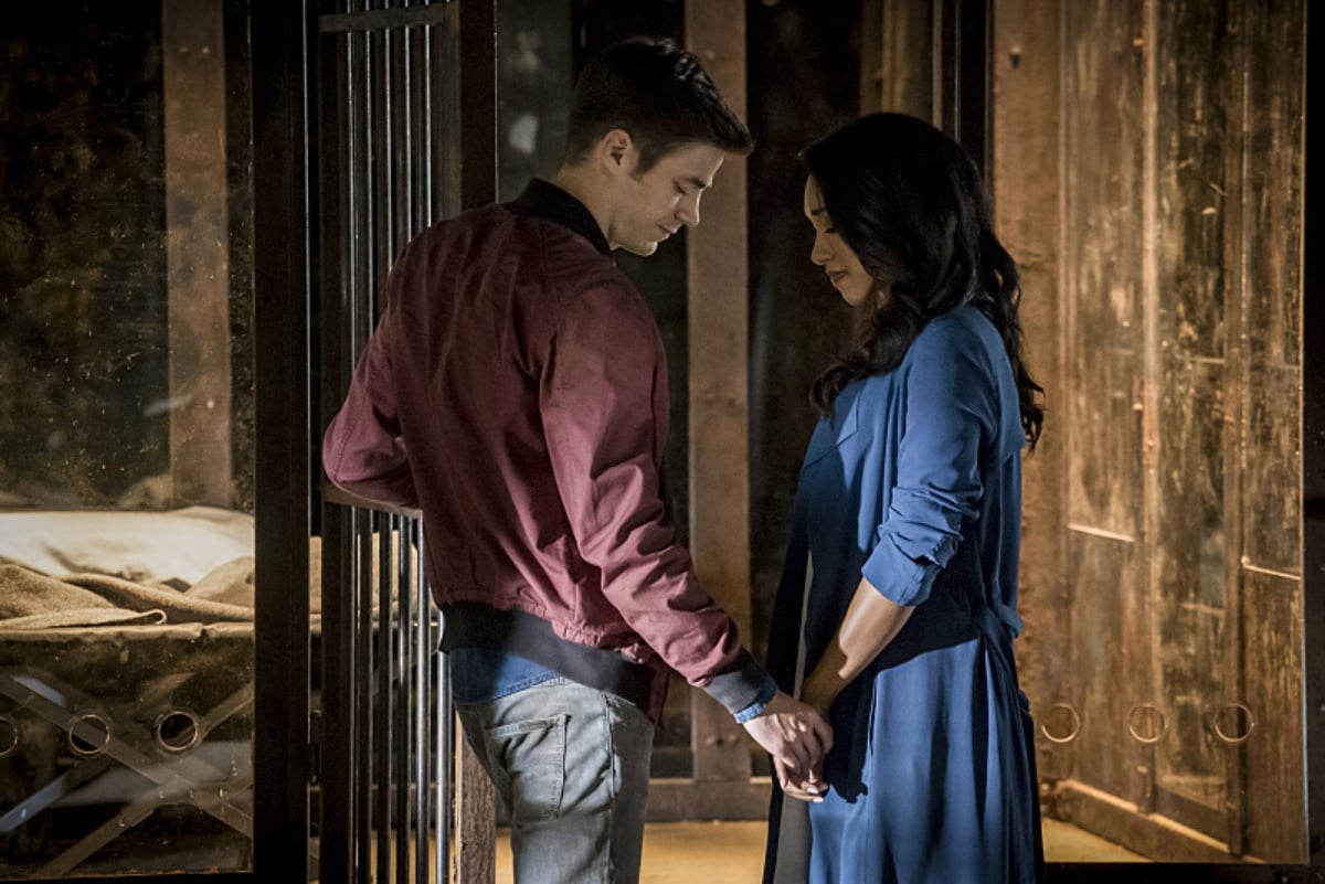 Grant Gustin and Candice Patton in The Flash (2014)