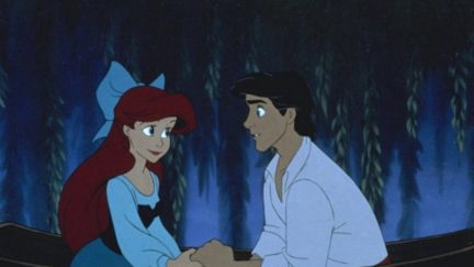 Ariel and Prince Eric making heart eyes at each other because plot
