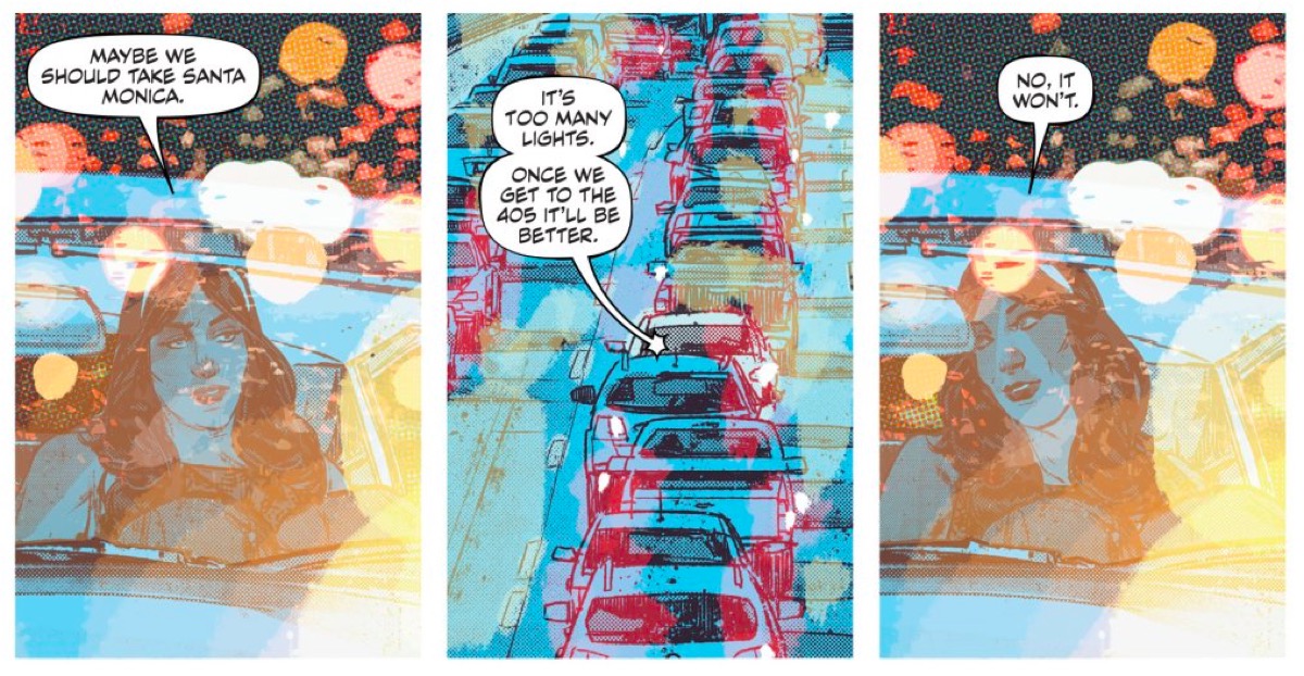 Mister Miracle comic panels.