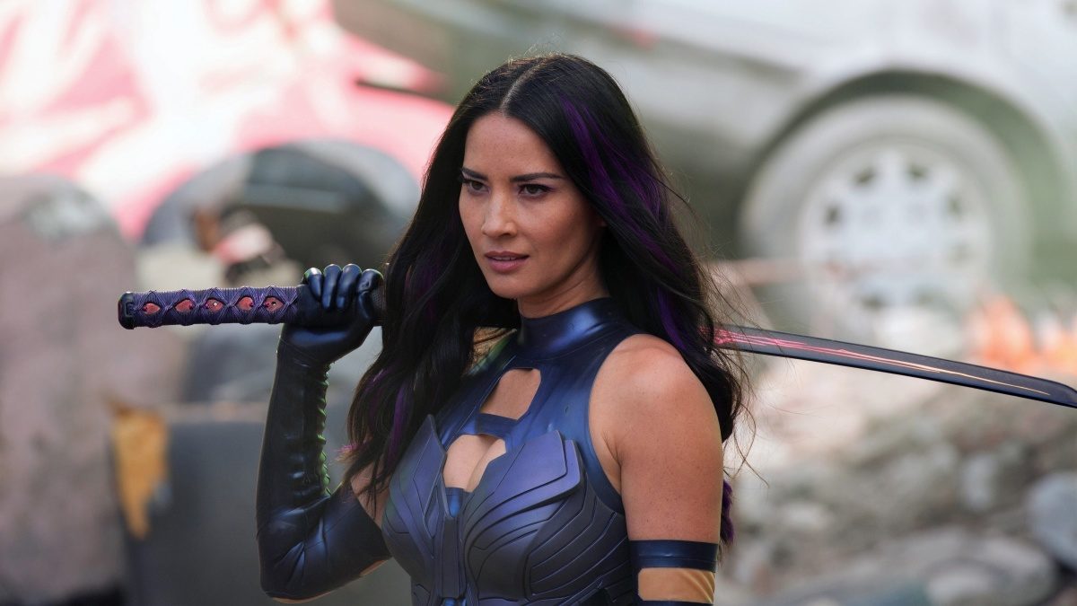 Olivia Munn as Psylocke in X-Men: Apocalypse.