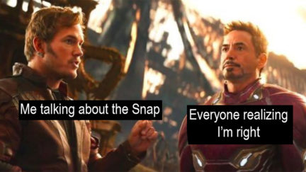 Tony Stark thinking about the Snap