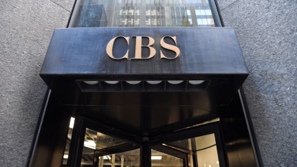 The CBS logo is seen at the CBS Building, headquarters of the CBS Corporation, in New York City on August 6, 2018. (Photo by ANGELA WEISS / AFP) (Photo credit should read ANGELA WEISS/AFP/Getty Images)