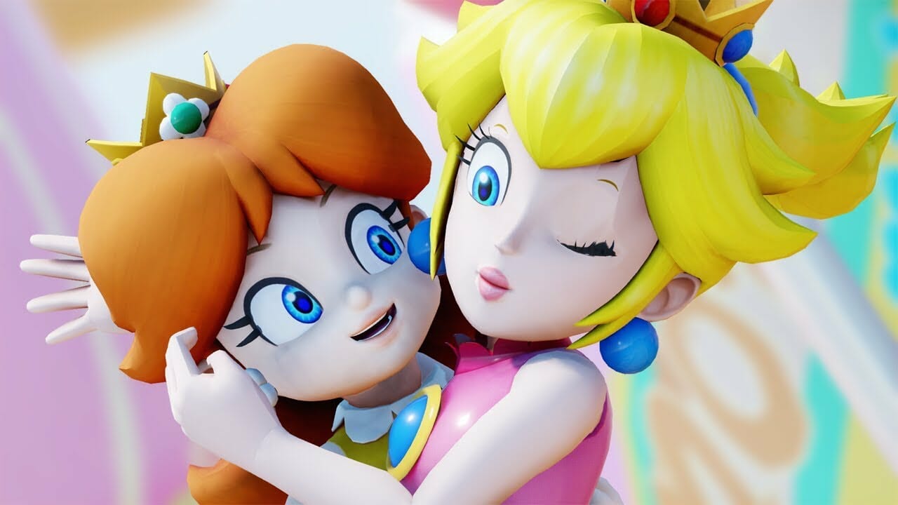 Princess Daisy and Peach being cute without those Plummer Boyz