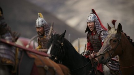 Yifei Liu in Mulan (2020) about to collect some bodies—in a murder way, not a sex way