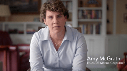 Amy McGrath announces her Senate run in a video.