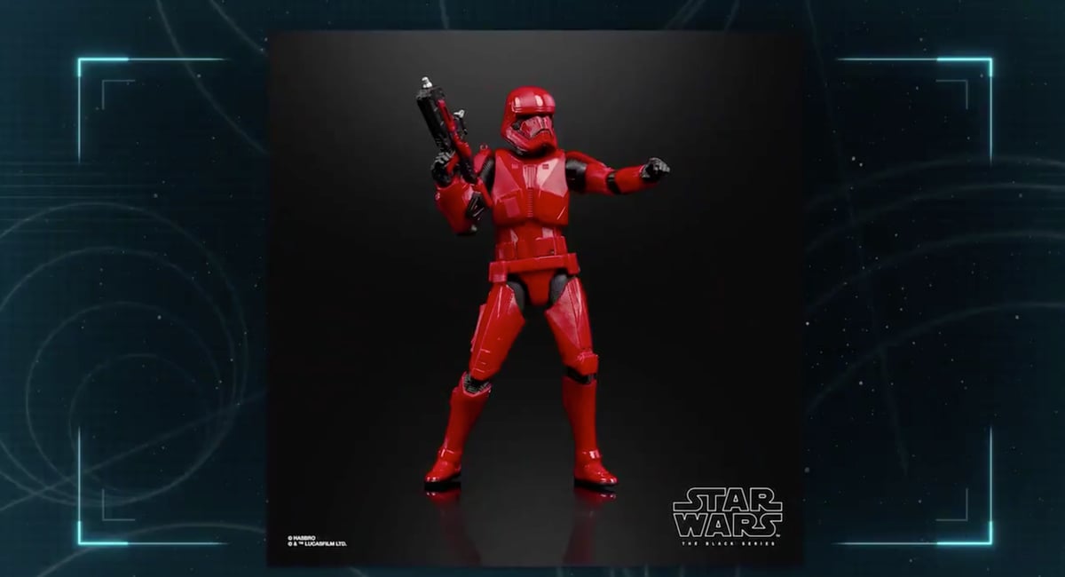 The Sith trooper toy is ready for action, and their real counterpart will cause trouble for the Resistance in Star Wars: The Rise of Skywalker.