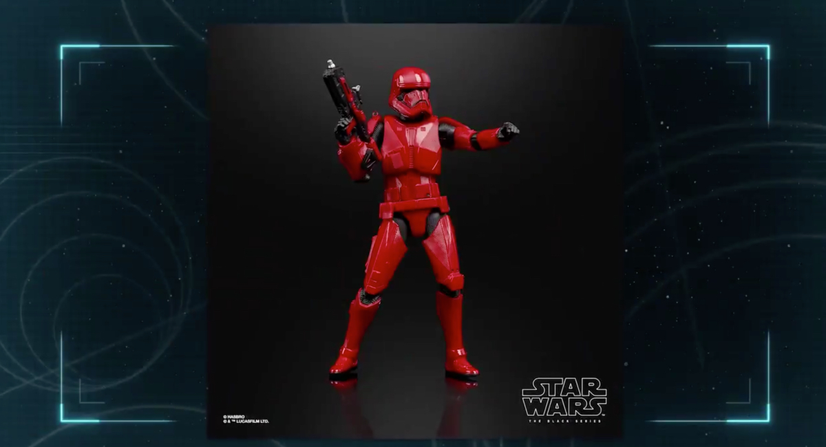 The Sith trooper toy is ready for action, and their real counterpart will cause trouble for the Resistance in Star Wars: The Rise of Skywalker.