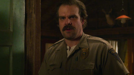 Hopper (David Harbour) is less charming and more terrible in Stranger Things 3.