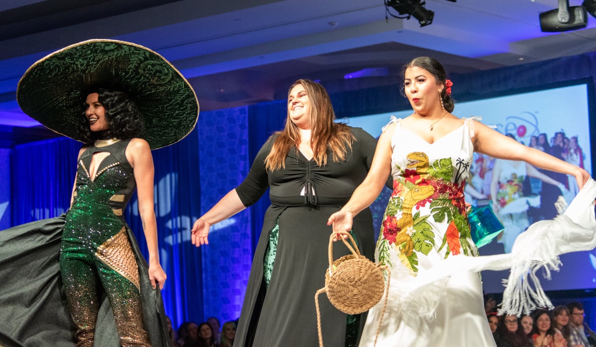 The winners from the 2019 Her Universe Fashion Show at SDCC.