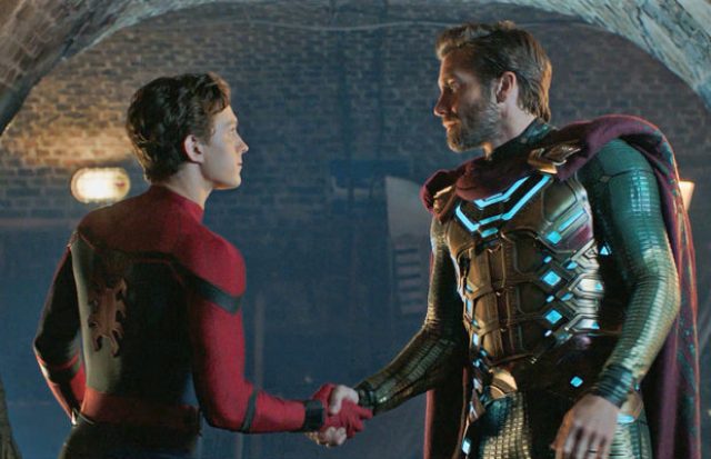 Peter Parker and Quentin Beck / Mysterio in Spider-Man: Far From Home
