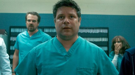 Bob (Sean Astin), a few scenes before he meets his untimely demise in season two of Stranger Things.