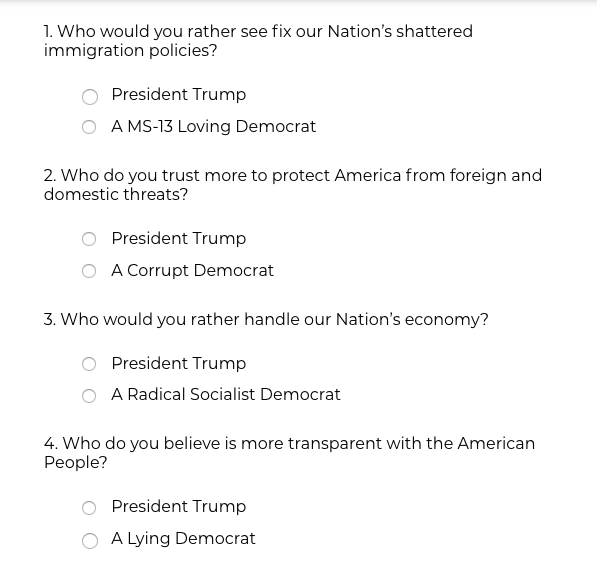 An absolutely lunatic Republican poll.