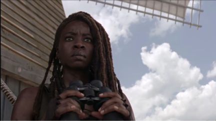 danai gurira as michonne in season 10 of the walking dead