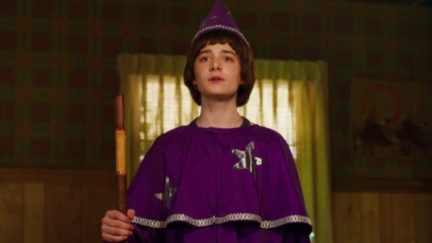 Will dressed as a D&D wizard in Netflix's Stranger Things.