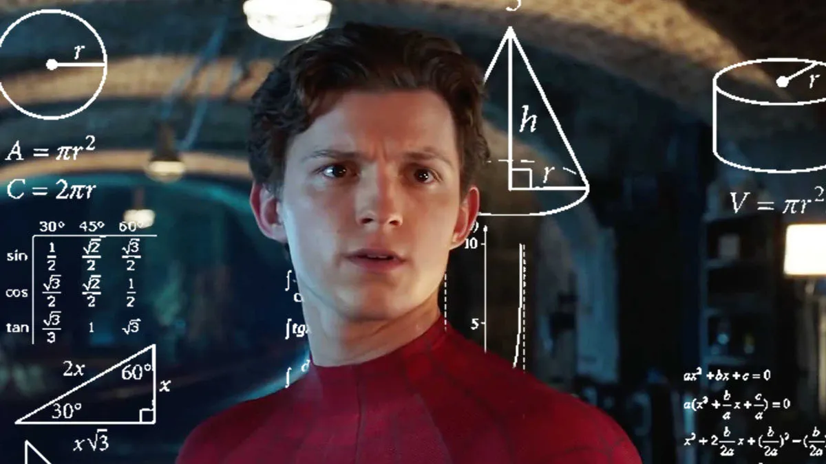 Peter Parker looking confused, trying to figure things out in Marvel and Sony's Spider-Man: Far From Home