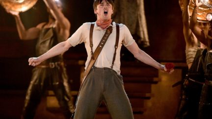 NEW YORK, NEW YORK - JUNE 09: Reeve Carney and the cast of Hadestown perform onstage during the 2019 Tony Awards at Radio City Music Hall on June 9, 2019 in New York City. (Photo by Theo Wargo/Getty Images for Tony Awards Productions)