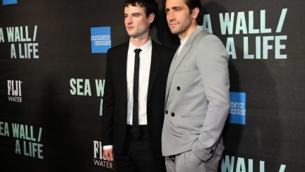 Jake Gyllenhaal and Tom Sturridge at Sea Wall/A Life