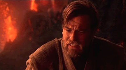 Obi-Wan Kenobi screaming