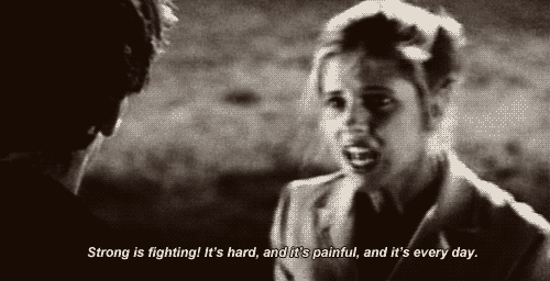 Buffy strong is fighting gif