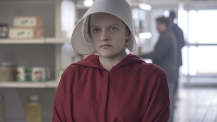 Elisabeth Moss as June in Hulu's The Handmaid's Tale.